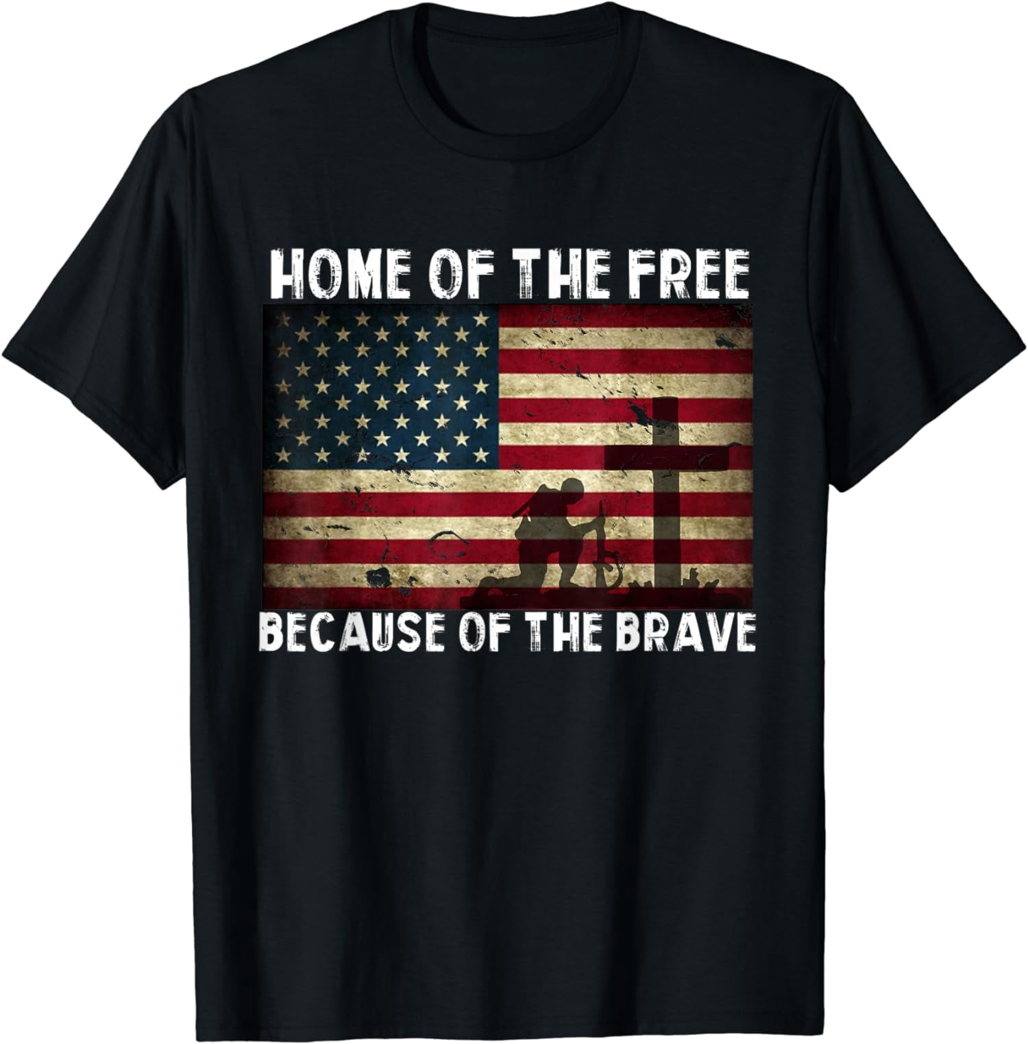 Home Of The Free Because Of The Brave - Veterans tshirt - Walmart.com