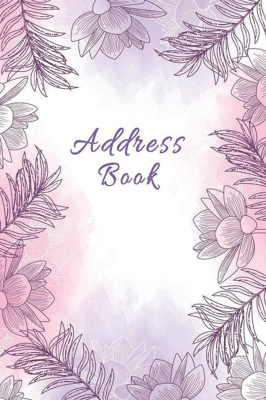 Home & Office Address Book Floral Record Home Work Address with