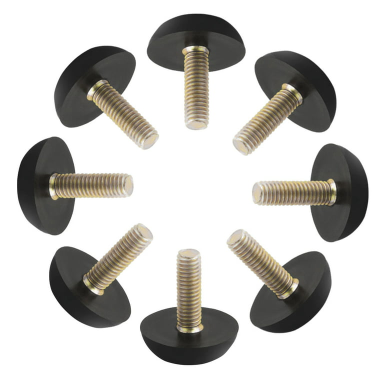 Home Office Adjustable Leveling Foot Glide Black Brass Tone 6mm Thread Dia  8pcs 