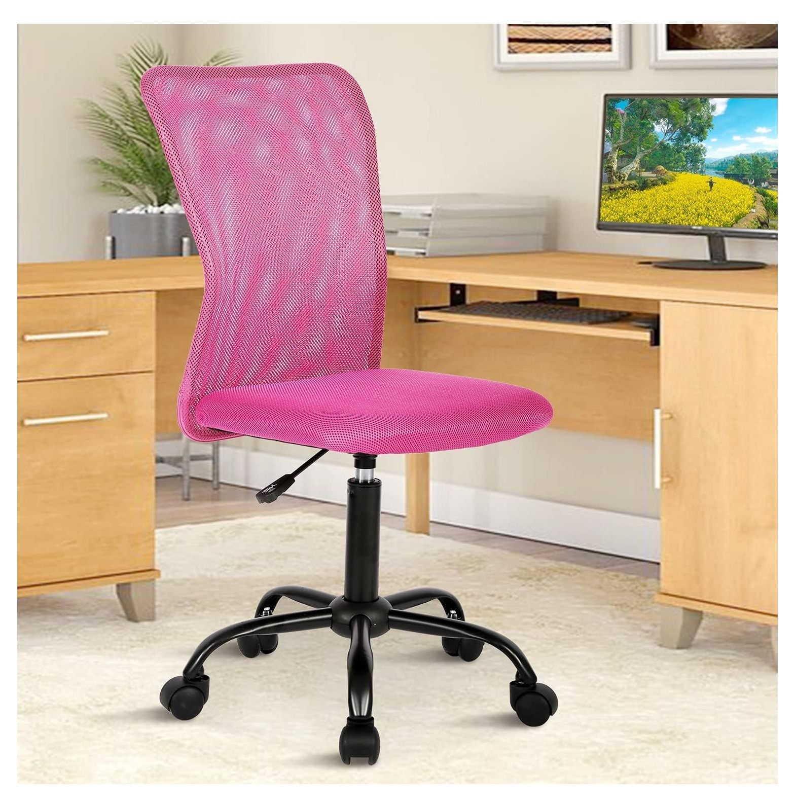 Home Office Chair Computer Chair Armless Desk Chair Back Mesh Chair