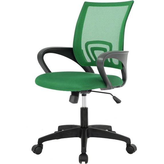 Home Office Chair Desk Computer Chair Adjustable Ergonomic Lumbar Support Armrest Executive with High Density Mesh 360 Degree Swivel Chair for Men Women Adults, Green