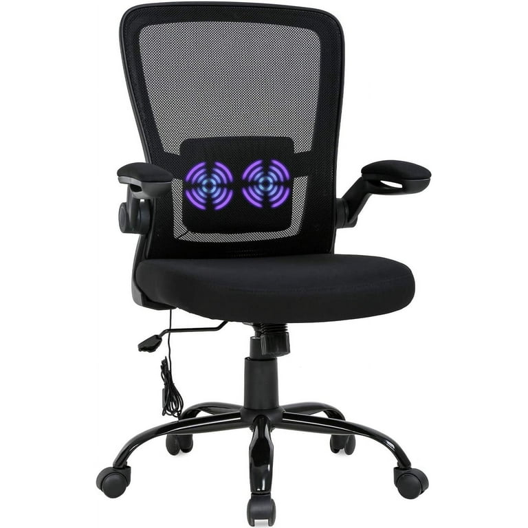 Ergonomic Computer Chair Home Office Chair Mesh Task Chairs Mid Back Desk  Chair with Lumbar Support, Modern Height Adjustable Executive Chair Swivel  Rolling Chairs for Adults, Black 