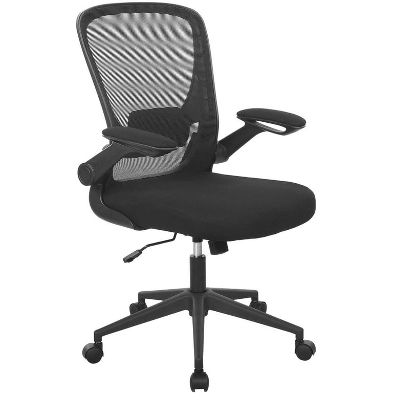 Home Office Chair Mesh Desk Chair Computer Chair with Lumbar Support Flip  Up Arms Ergonomic Chair Adjustable Swivel Rolling Executive Mid Back Task