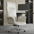 thumbnail image 1 of NIUTN Home Office Chair Ergonomic High Back Design Executive Computer Desk Chair, Supports up to 350 Pounds, Bonded Leather,Height Adjustable Task Chair for Executive, Office, Living Room,White, 1 of 4