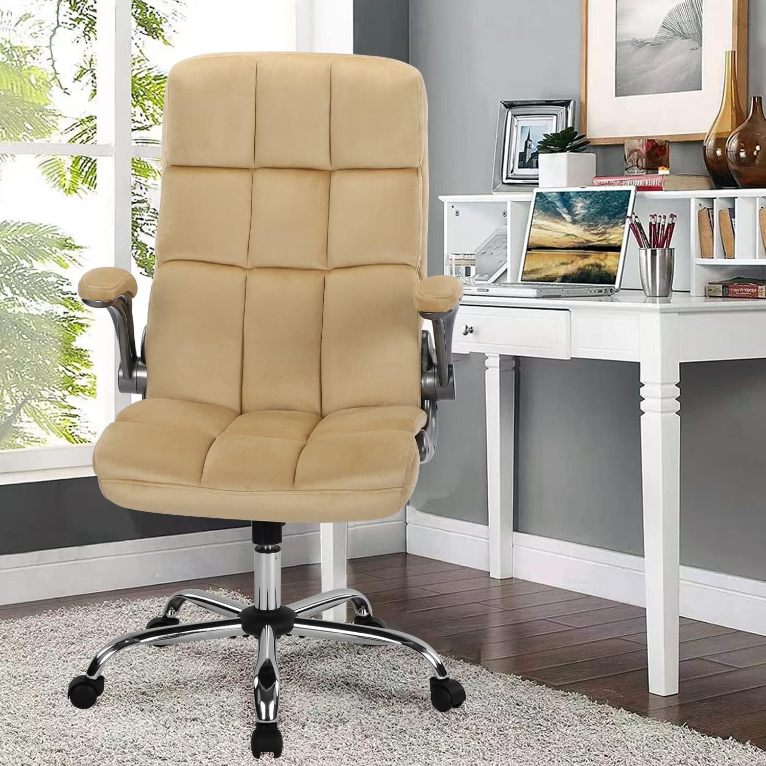 Home Office Chair Executive Chair Fabric Computer Desk Chair High Back