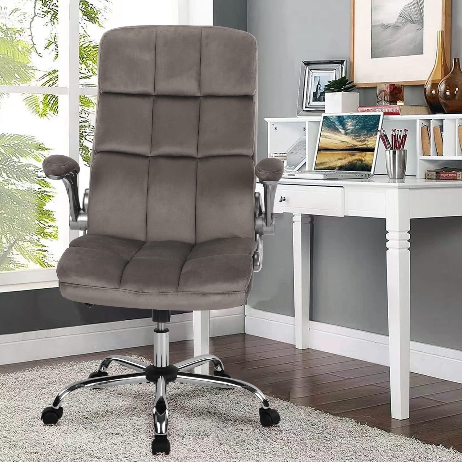 Home Office Chair Executive Chair Fabric Computer Desk Chair High Back
