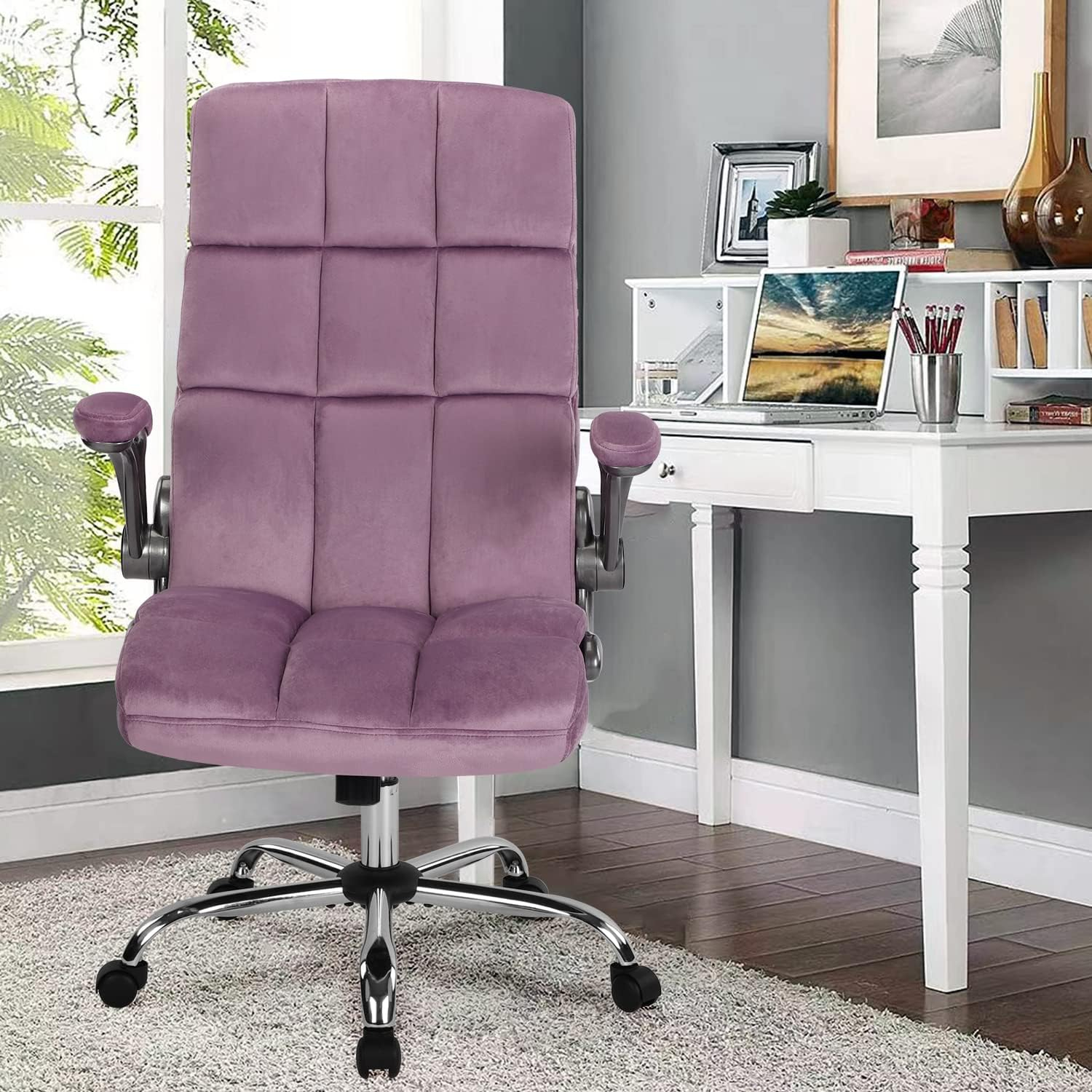 Home Office Chair Executive Chair Fabric Computer Desk Chair High Back