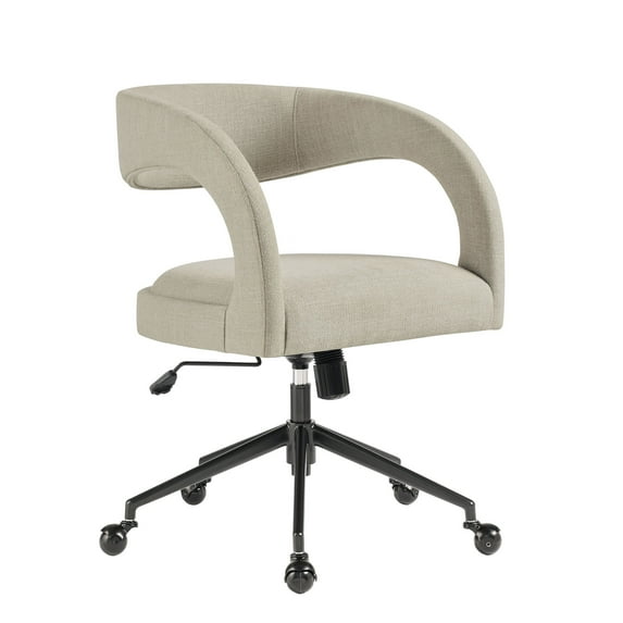 Home Office Chair, Gray, Fabric, Home Office Business, Modern Contemporary, HB37700