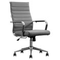 Home Office Chair Ribbed, Modern Leather Conference Room Chairs
