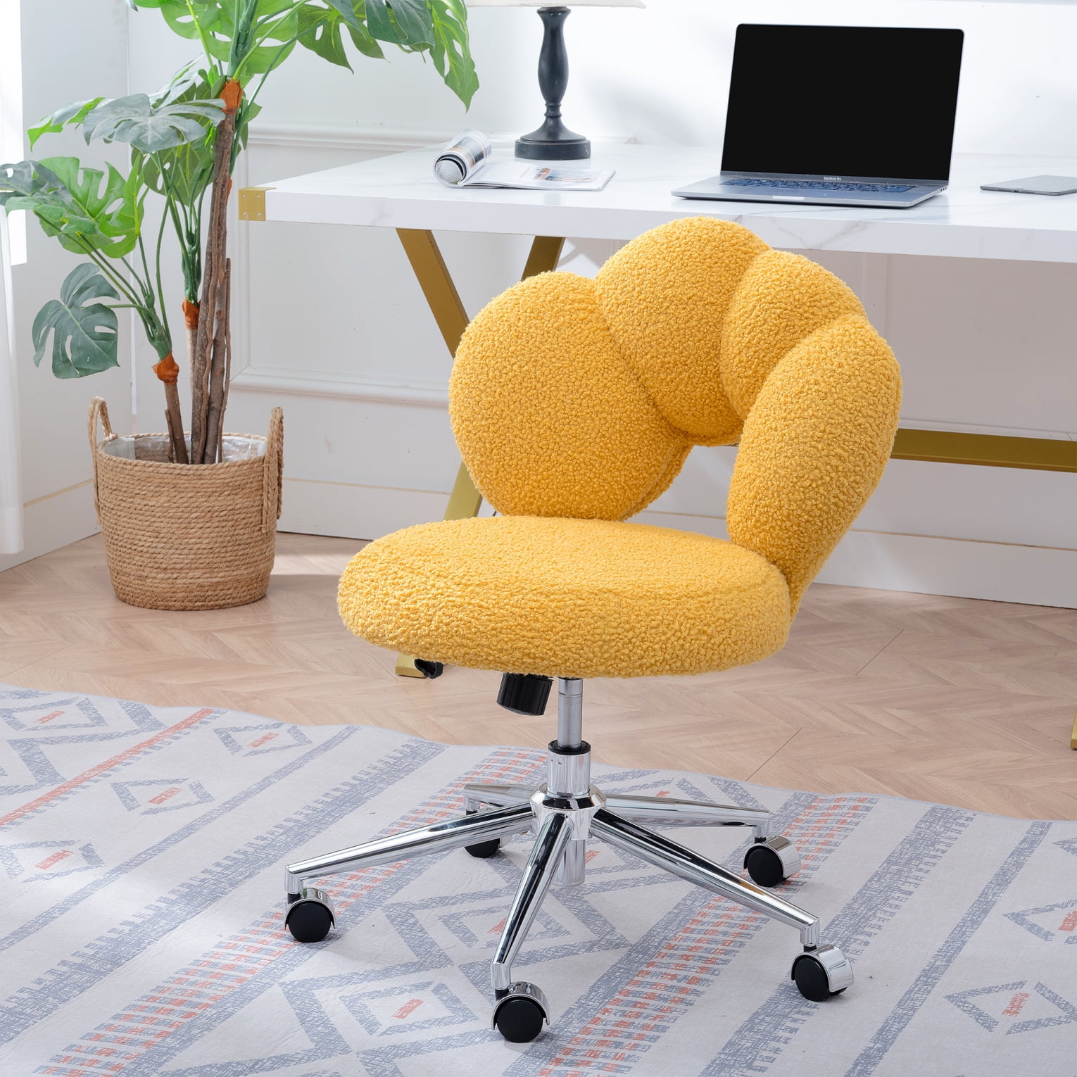 Yellow fluffy chair shop