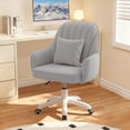 thumbnail image 1 of Home Office Chair Velvet Vanity Chairs Cute Makeup Desk Chair with Wheels Mid Back Computer Chairs Height Adjustable Small Swivel Rolling Task Chair, 1 of 6