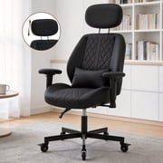 CoVibrant Leather High Back Computer Chair with Adjustable Headrest and Adjustable Armrests for Home Office