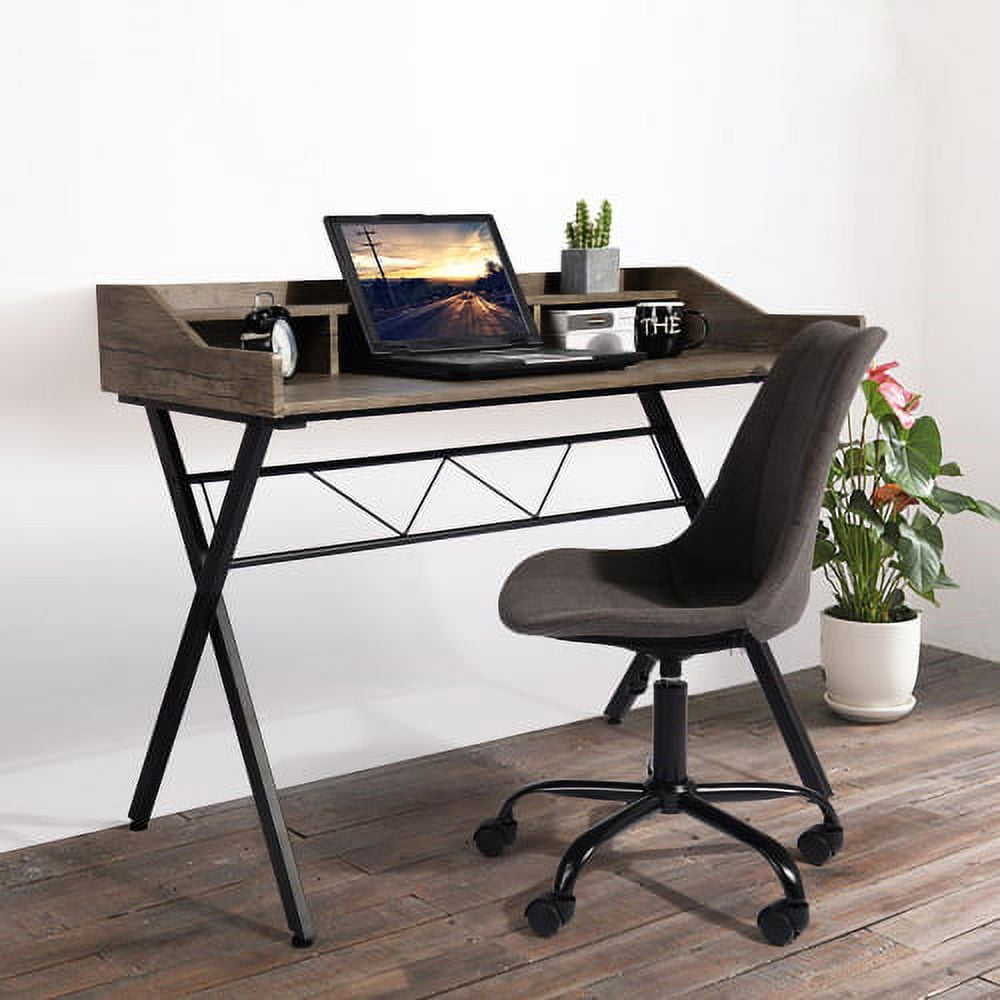 Home Office Computer Writing Desk with 3 Open Cubbies, Home Office