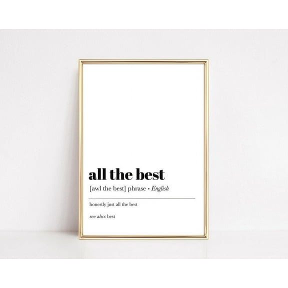 Home Office Decor All The Best Definition Print Zoom Background Office Wall Art Office Printable Wall Decor Wall Art, Modern Wall Decor, 8x12 UNFRAMED