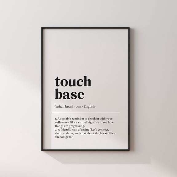 Home Office Decor Work From Home Art Definition Print, Unframed Canvas 8x10in