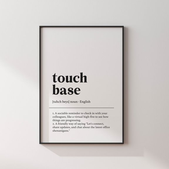 Home Office Decor Work From Home Art Definition Print, Unframed Paper Poster 8x10in