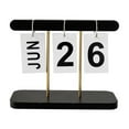 thumbnail image 1 of Home Office Desk Accessories Wooden Perpetual Flip Calendar 6.3"X7.8" Womens Desk Accessories for Office Creative Date Display, 1 of 5