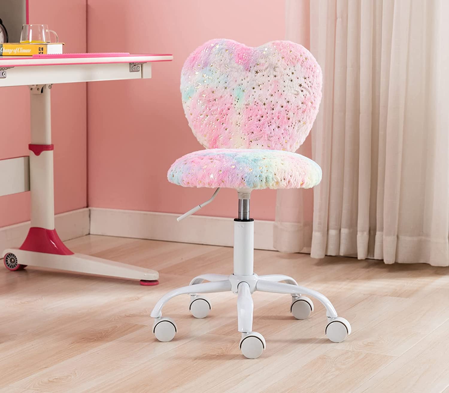 Small Cutest Desk Chairs Heart Shaped Cute Desk Chair With Wheels