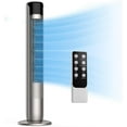 thumbnail image 1 of Tower Fans, 35" Standing Floor Cooling Fan with Remote, 60° Oscillating Fan, 20 ft/s High Velocity, LED Display, 5 Speeds, 4 Modes, 12H Timer, Quiet Bedroom Fan, 1 of 8