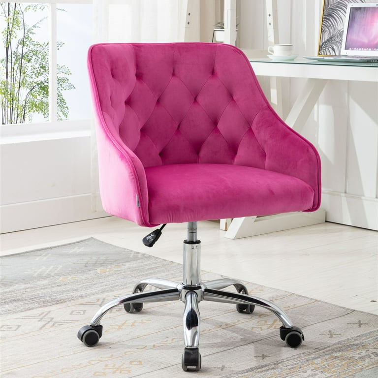 Modern Velvet Accent Chair, SYNGAR Comfy Upholstered Vanity Chair with 360  Degree Swivel, Height Adjustable Office Desk Chair, Task Chair with Soft