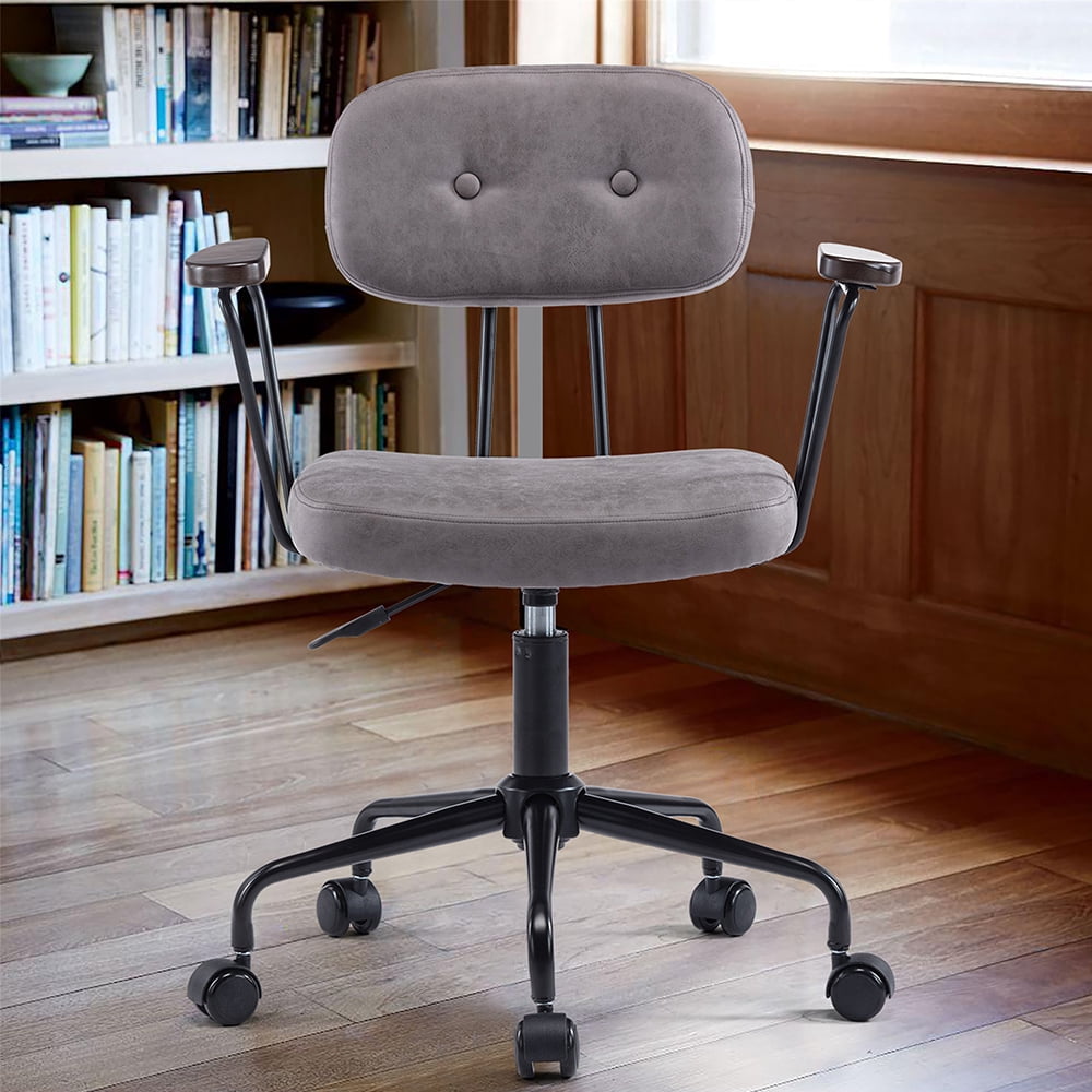 Home Office Desk Chairs with Wheels and Arm, Comfy Swivel Ergonomic ...