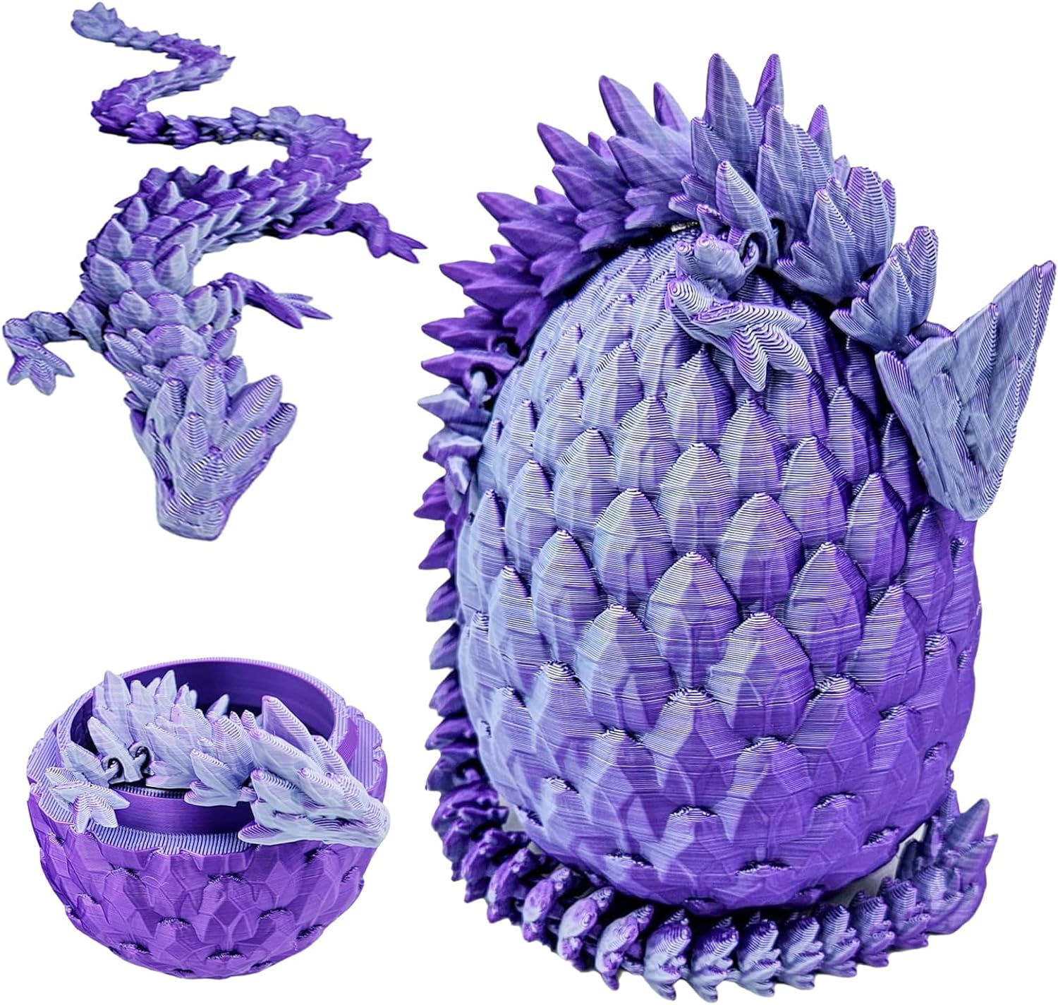 Home Office Desk Decor3D Printed Dragon Egg Crystal 3D Dragon Fidget Toys for Adult Articulated Dragon Egg Surprise Dragon Gifts