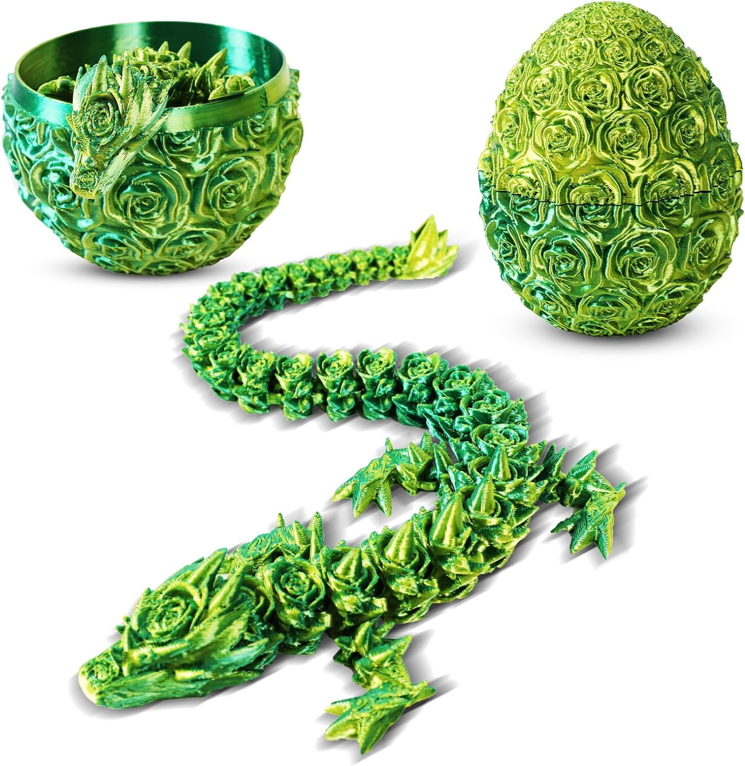 Home Office Desk Decor3D Printed Dragon Egg Crystal 3D Dragon Fidget Toys for Adult Articulated Dragon Egg Surprise Dragon Gifts