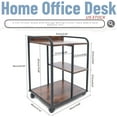 thumbnail image 1 of Home Office Desk Mobile Carts, Solid Wood and Iron Walnut Colour, 19.68 x 15.74 x 25.59 inches, 1 of 12