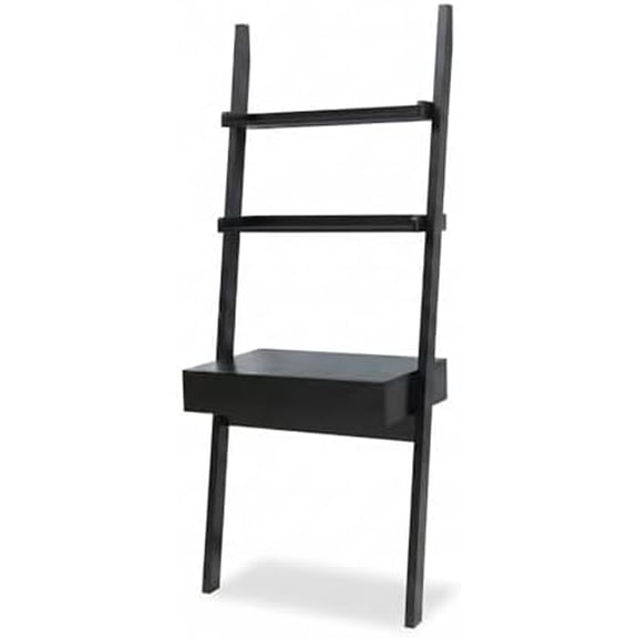 Home Office Desk with  Shelf & Drawer, Computer Writing Desk with Storage Shelves, Modern Small Desk for Bedroom Study, Black$$Home Decor, Kitchen, & Other