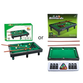 Home Office Desk Stress Relief Games Pool Table Tabletop Desktop Billiards Game with 2 Sticks and Balls
