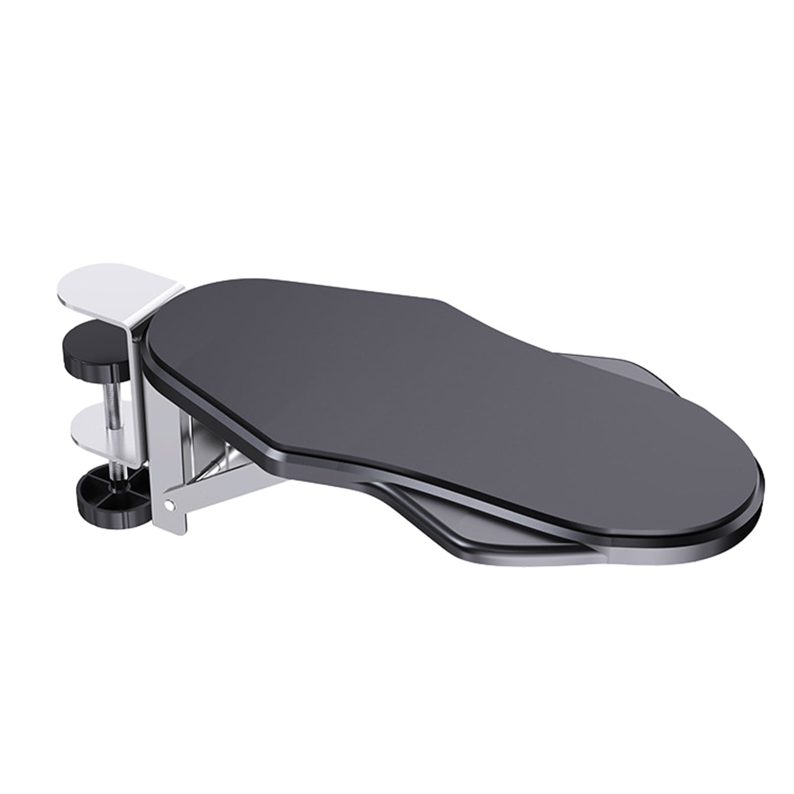 Home Office Desks Accessory: Ergonomic Desk Extender Tray with 90° Foldable Arm Support and Clamp Mount for Wrist Relaxation