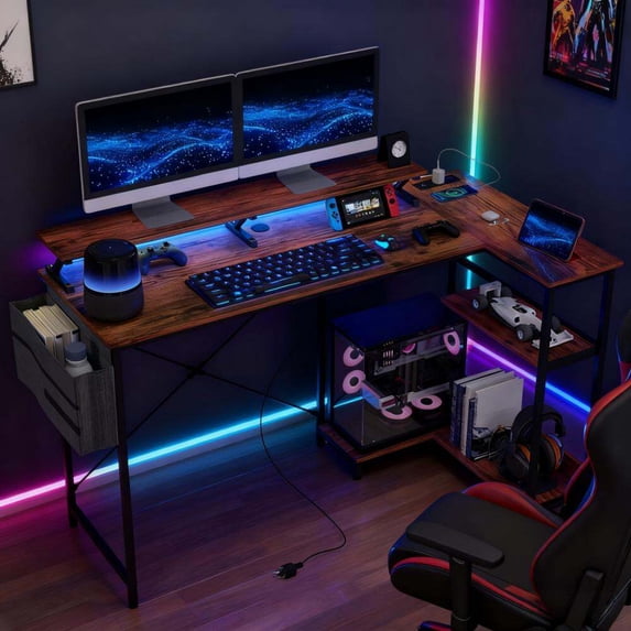 Home Office Desks, Computer Desk with Reversible L Shaped, Corner Desk ...