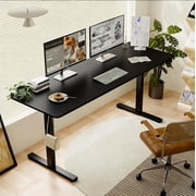 Home Office Desks, Electric Standing Desk Height Adjustable Desk for Home and Office Computer Table Gaming Desk Modern Luxiury Table 55 Lift-up Desk, Black Office Desks,Computer Desks