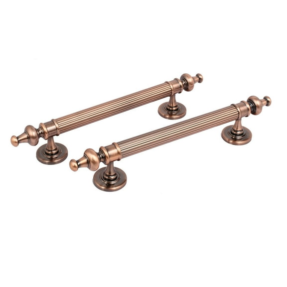 Home Office Door European Style Pull T Bar Handle Copper Tone 290mm Long 2Pcs