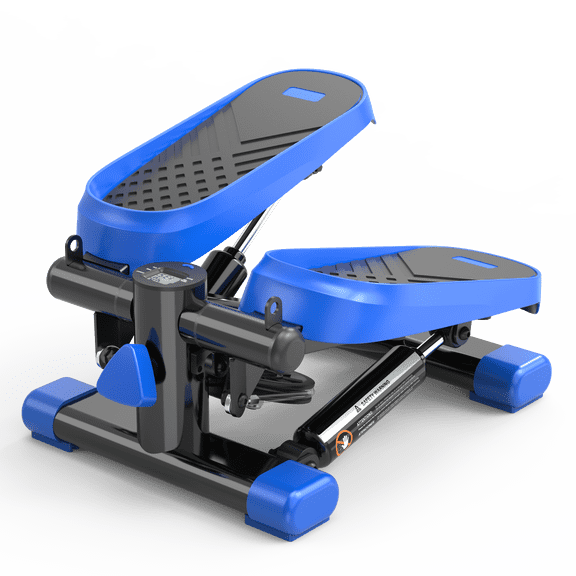 Home Office Exercise 330LBS Capacity Mini Stepper with Resistance Bands and LCD Monitor