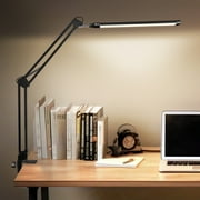 Home Office Foldable Table Lamp,2 Section Cantilever Structure LED Table lamp with Touch Control pad,3 Color Modes plus stepless Brightness adjustment 1200LM By 12W Power Consumption with USB Plug