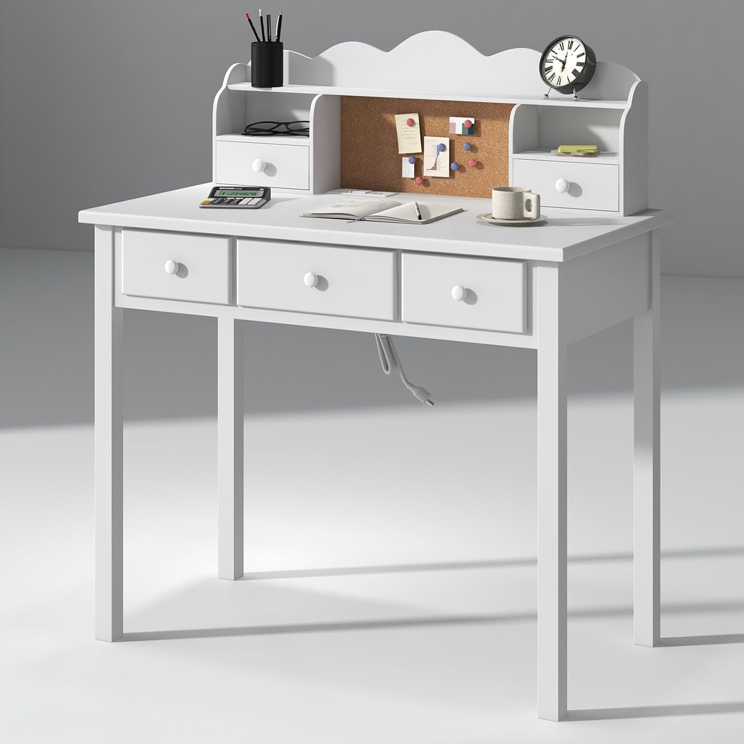 Home Office Furniture Writing Desk, 36 Inch Computer Work Station with ...