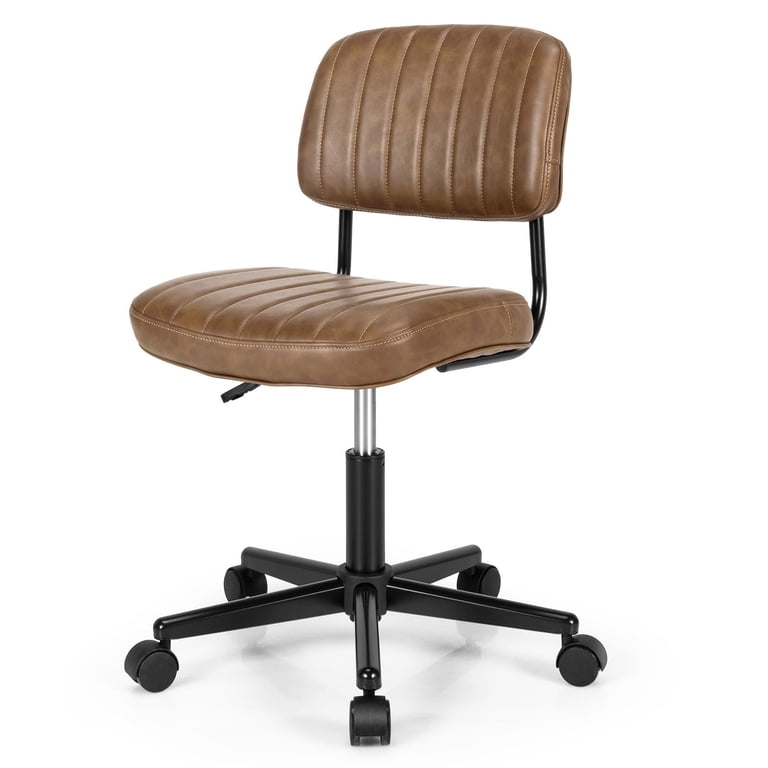 Retro Desk Chair Casters Vintage Office Chair In Suede Fabric Swivel