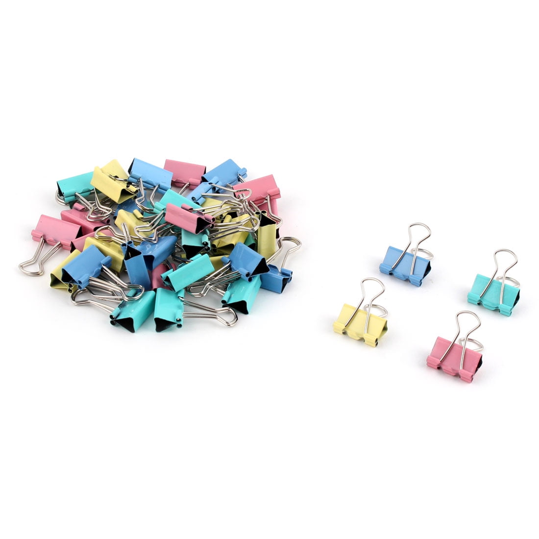Home Office Metal Photo File Paper Binder Clips Assorted Color 40pcs