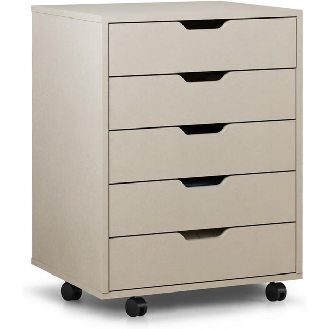 Home Office Mobile File with 2 Deep Drawers or 5 Slim Drawers
