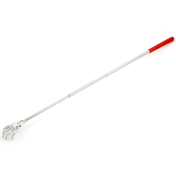 Home Office Red Stainless Steel Skeleton Hand Telescopic Extendable Back Scratcher