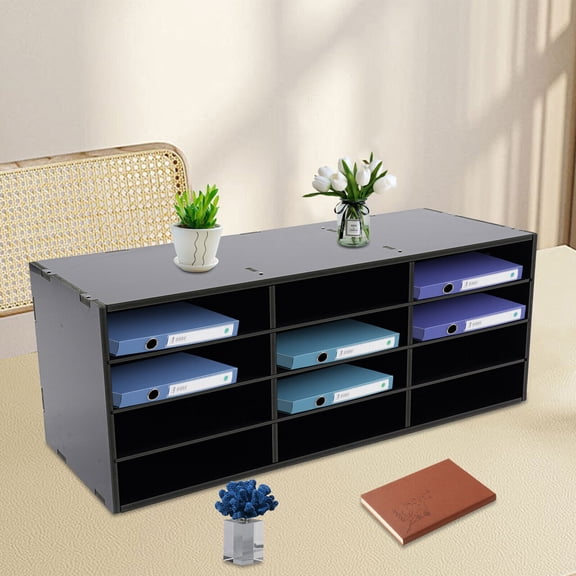 Home Office Wood Desk Organizer Desk Document Paper A4 File Tray Mail Sorter