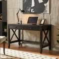 thumbnail image 1 of Home Office Writing Desk In , 2 Drawers, Robust X Brace Legs -colored With Useful Stable Frame, 1 of 3