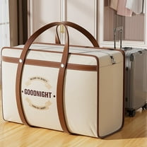 Home Organization - Heavy Duty Storage Bag With Reinforced Carrying Handles Oversized Clothing Quilt Storage Bag Moving Packing Bag Thickened Double Zipper Saves Travel Space