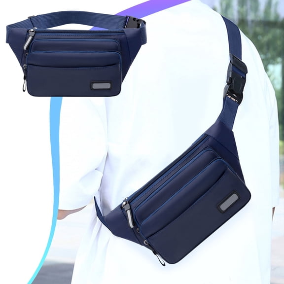 Home Organization - Leisure Chest Bag Large Capacity Multi Compartment Chest Bag Multifunctional Messenger Bag Waterproof Backpack Fitness Chest Bag Storage