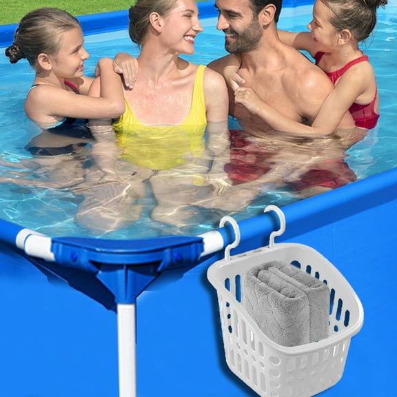 Home Organization - Pool Side Storage Basket Set Pool Cup Above Ground Pool Accessories Pool Toy Basket Pool Storage Bins For Most Frame Pools Bathroom Storage & Organization