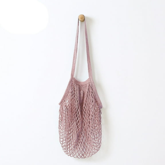 Home Organization - Reusable Fruit String Grocery Shopper Tote Mesh Woven Net Shoulder Bag Storage Trunks & Bag