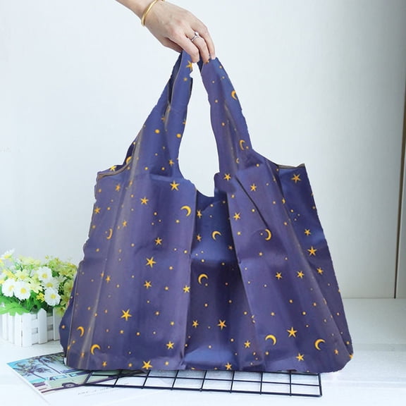Home Organization - Reusable Shopping Bag Foldable Waterproof Strong Load Bearing Shopping Bag Various Colors With Hidden Compartment Nylon Storage Trunks