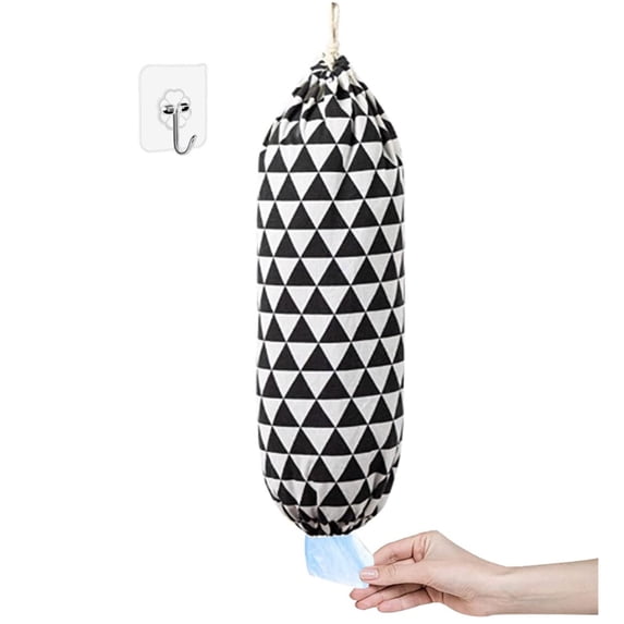 Home Organization Space Maximizing Organizer Kitchen Garbage Bag Storage Bag Large Grocery Bag Wall Hanging Plastic Bag Storage Hanging Bagfor Home Kitchen Traveling Drawstring Washable