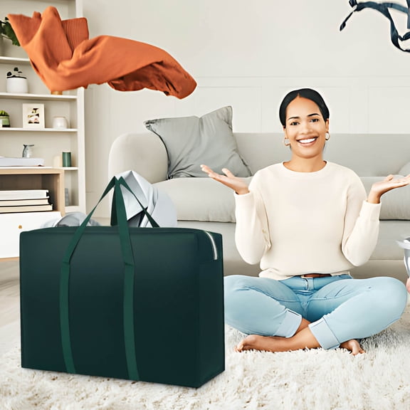 Home Organization - Travel Storage Bag Moving Bag Large Capacity Non-woven Quilt Bag Portable Duffel Bag Practical Storage Trunks & Bag